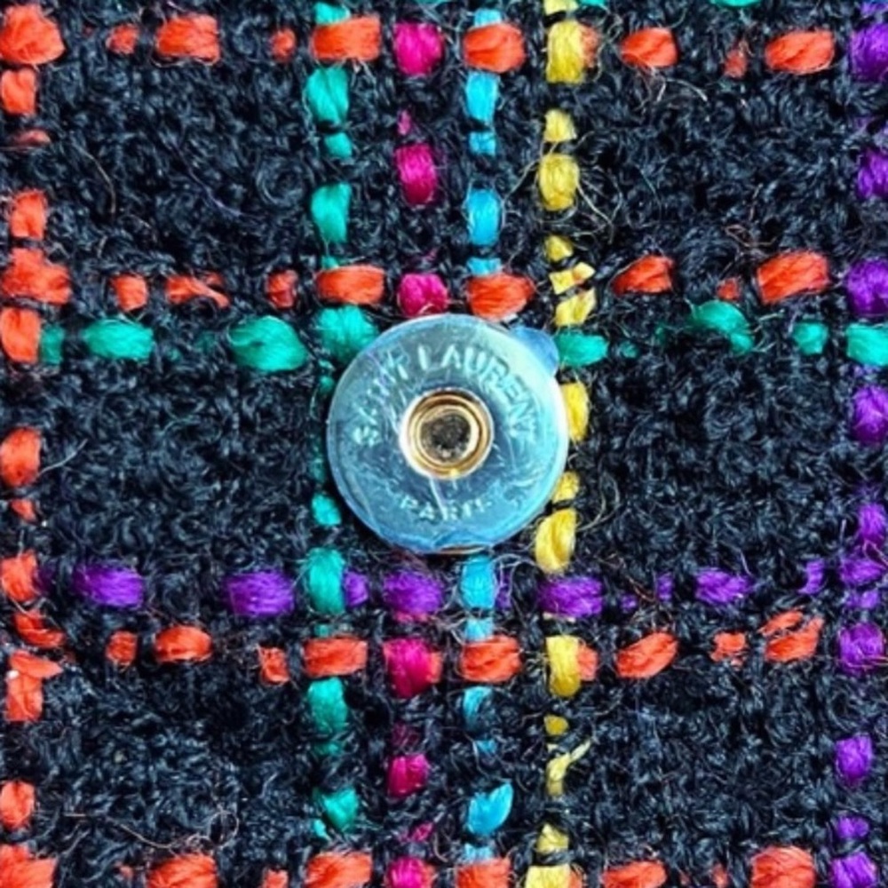 Rare & Authentic YSL Saint Laurent LOULOU TOY STRAP "Y" LEATHER in Multi-Color!! - Picture 11 of 16